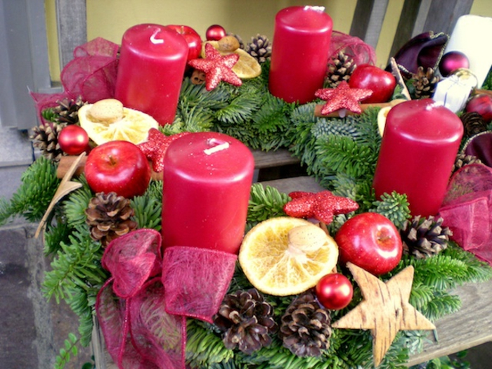 Izvorna-weihnachtsdeko Rosy svijeće