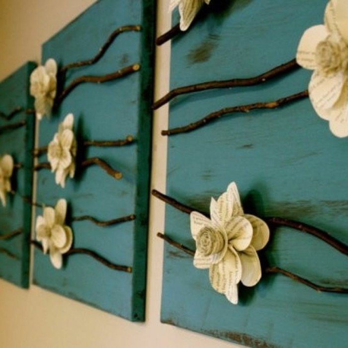 оригинални-идеи стена дизайн сам вземане творчески тапети с цветя