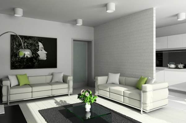 الأصلي تصميم من أجل المعيشة-غرفة بيضاء الجدران