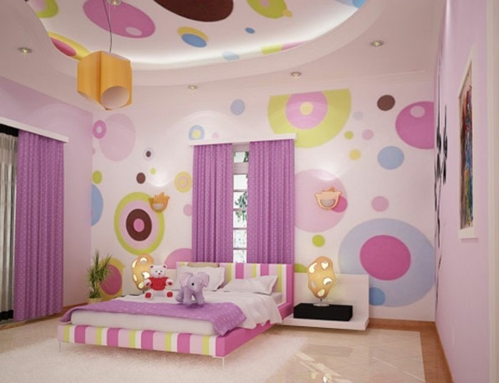original de una habitación para chica-muy-buenos-niños de muebles y moderno de pared de diseño