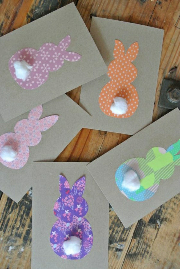 carte de Pâques bricoler avec carte-papier lui-même do-bricoleurs cartes-Tinker-beaux-originaux-idées