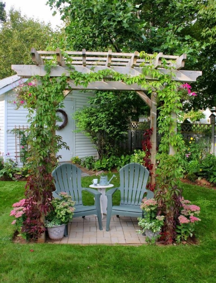 凉棚功能于后院花园椅