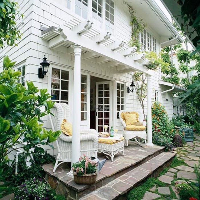pergola-veranda-fa kerti bútorok