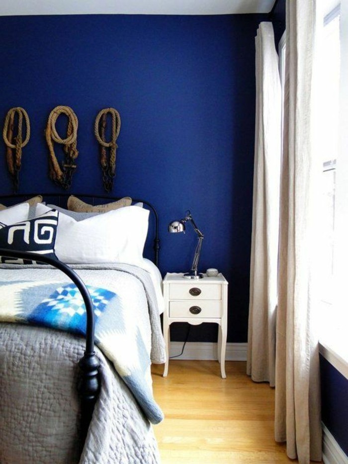bensiini-seinän väri-luova makuuhuoneen suunnittelun moderni hengen