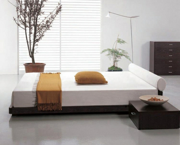 النباتات في غرف نوم-مع-الحديثة سريرا فائقة