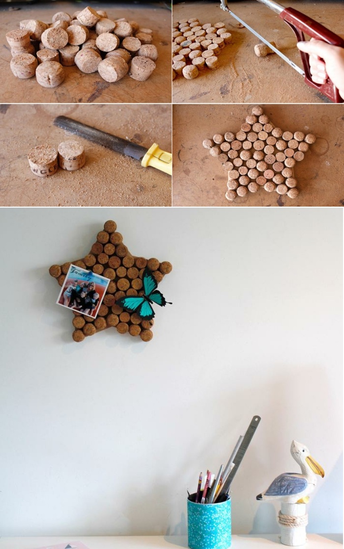 подложка за тапицерски стени, държач на молив от консервиран калай, нарязан корк