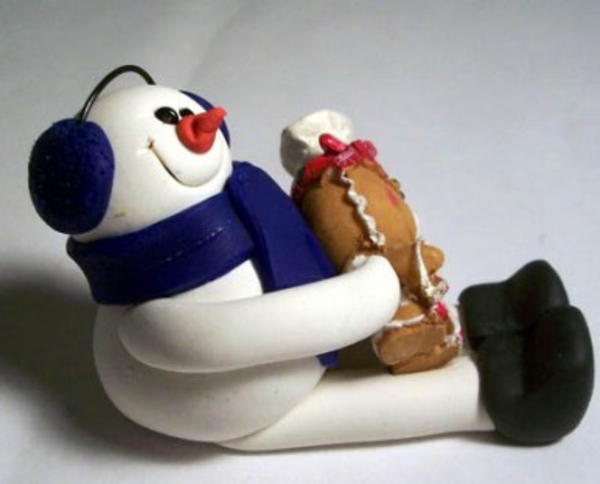 ideas de manualidades para el jardín de infantes - un muñeco de nieve genial