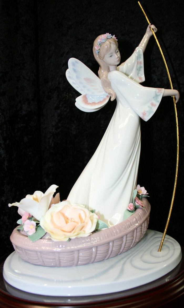 porculan Anđeo figurica-bajka-roza cvjetovi boot