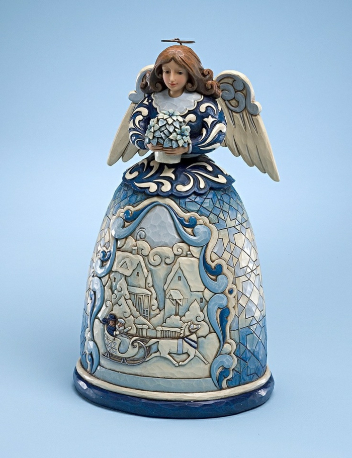 porculan anđeo-plavo-zima