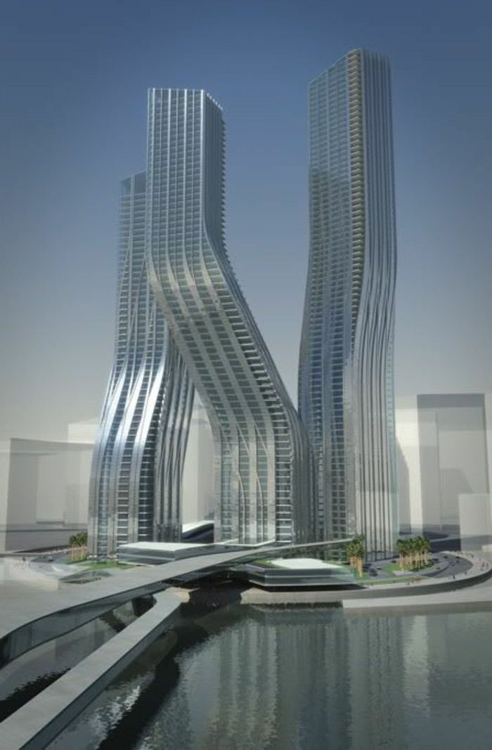 постмодерни архитектура-функции-огънати небостъргачи