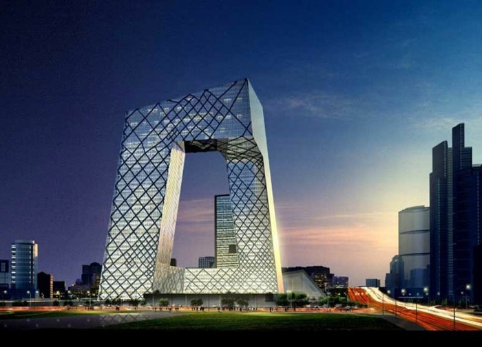 Postmoderna skulptura-the-televizija centar u Kini