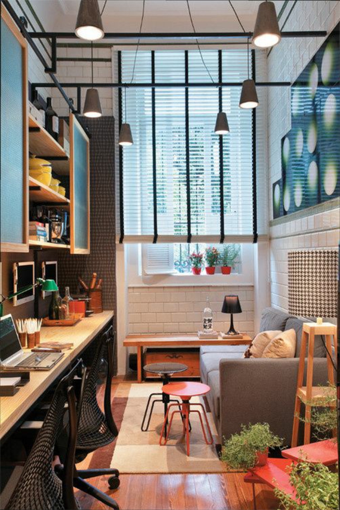prácticos apartamentos instalación de las ideas-pequeña-apartamento-set-Ideas-oficina-sala de estar