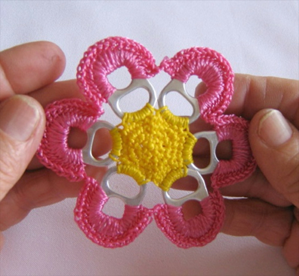 цвете плетене на една кука - много креативна DIY идея