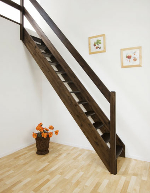 Ahorro de espacio de la escalera-mejilla escalera de ahorro de escaleras de madera maciza-Wohnidee