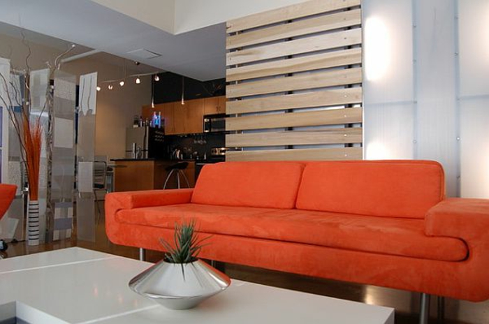 Prostor trenner-of-drva-moderne-narančasta kauč
