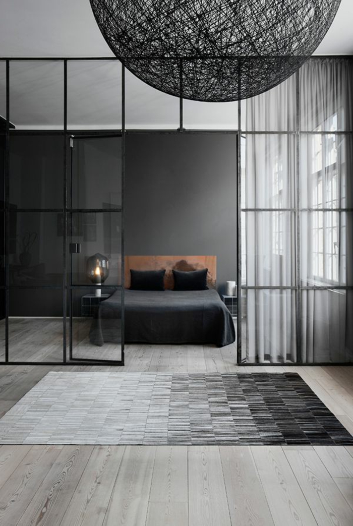 prostor odred-ideje-crno-ultra-moderne spavaće sobe