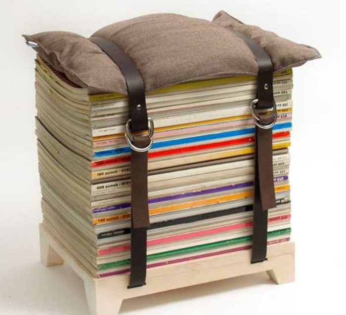 reciclaje de muebles de diseño moderno-taburete