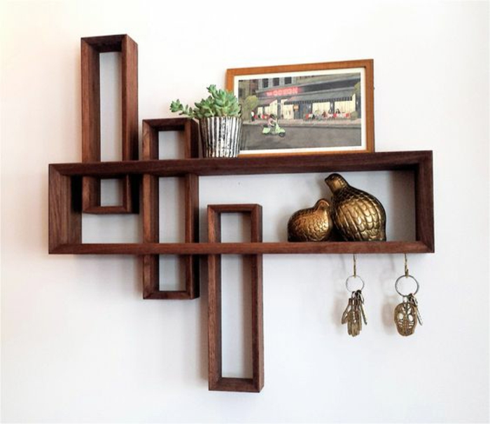 estantes-clave-imagen-planta-pared-pared marrón regio-build-oscuro diseño dekoartikel