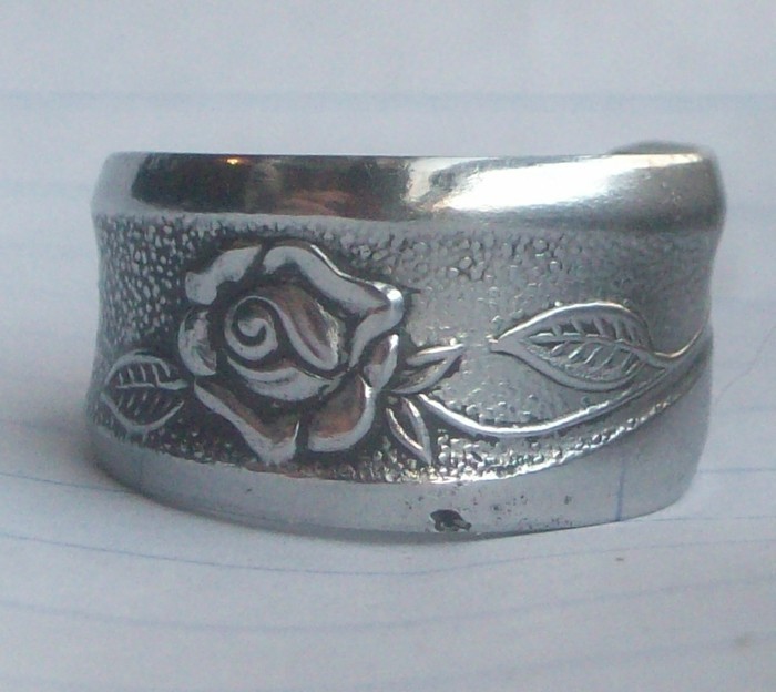 gyűrűk-tól-ezüst magad készít, vésett-rose