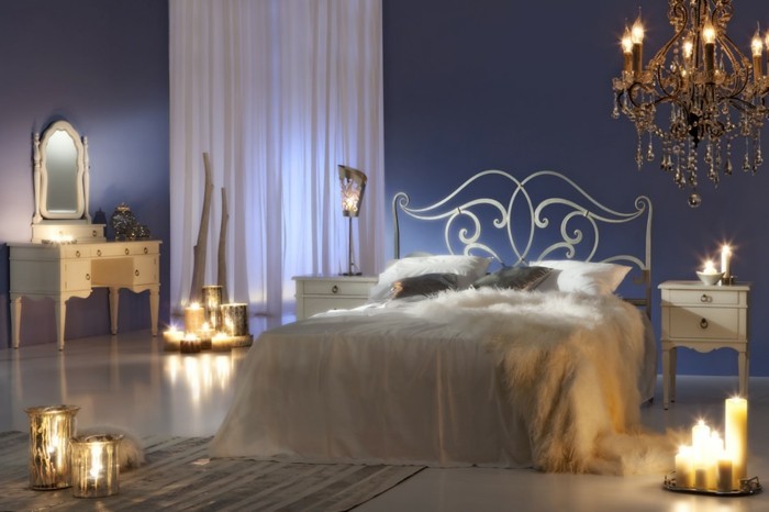 Romantična spavaća soba objekt-svjetlo svijeće-romantischeatmosphare