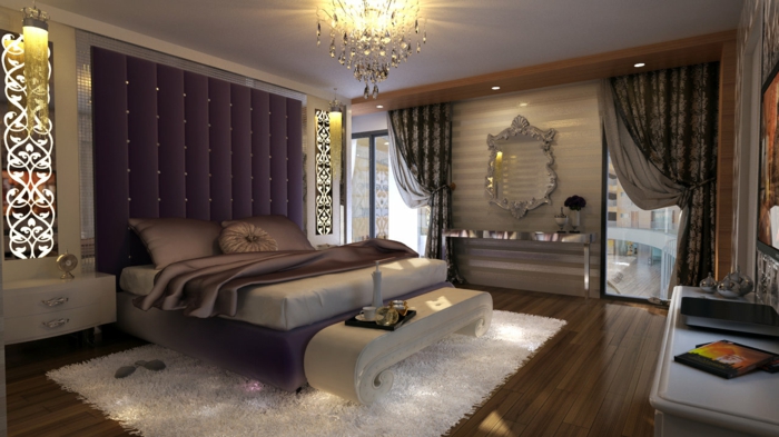 romantikus ágy-luxus-hálószoba