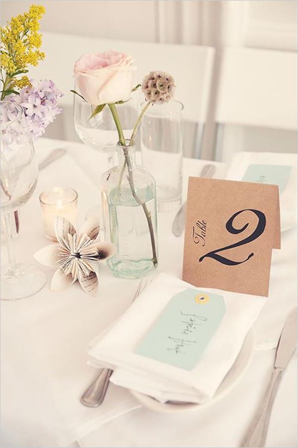 Ružičaste ruže u staklu Vjenčanje Ideje-na-jednom-nezaboravne postavljanje svadbeni stol