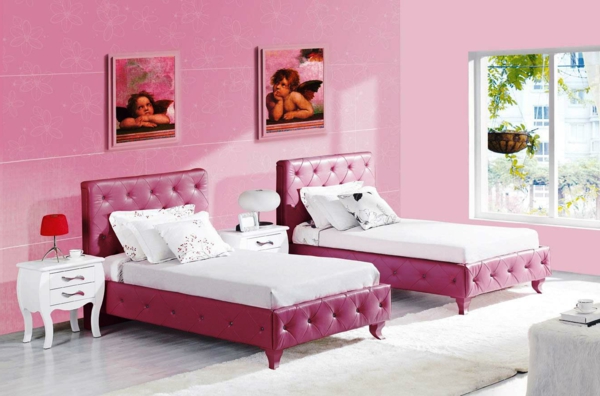 -rosa spavaća soba dizajn Ide