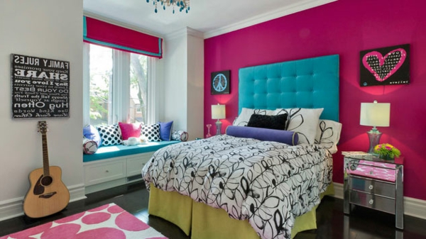 pink hálószoba design ötlet