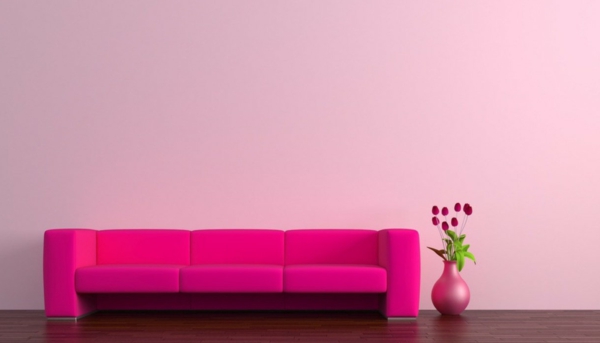 ružičasti kauč wohnideen-dnevni boravak-zid ideje možda boji dnevni zid dizajn dnevni boravak
