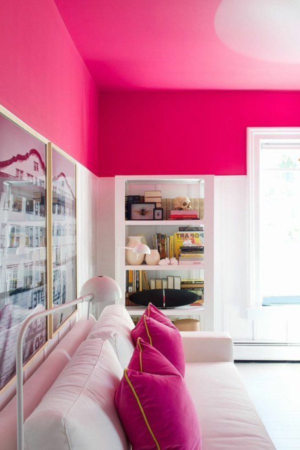 pink-wall-und_decke-kannen suunnittelu-in-vaaleanpunainen