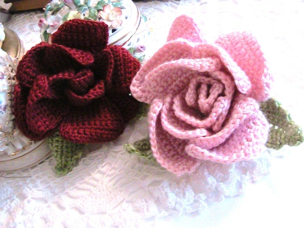 τριαντάφυλλα-βελονάκι-όμορφα-δημιουργικό-βελονάκι-λουλούδι