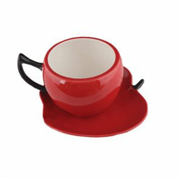 piros-eszpresszó csésze-szerű alma-megjelenés