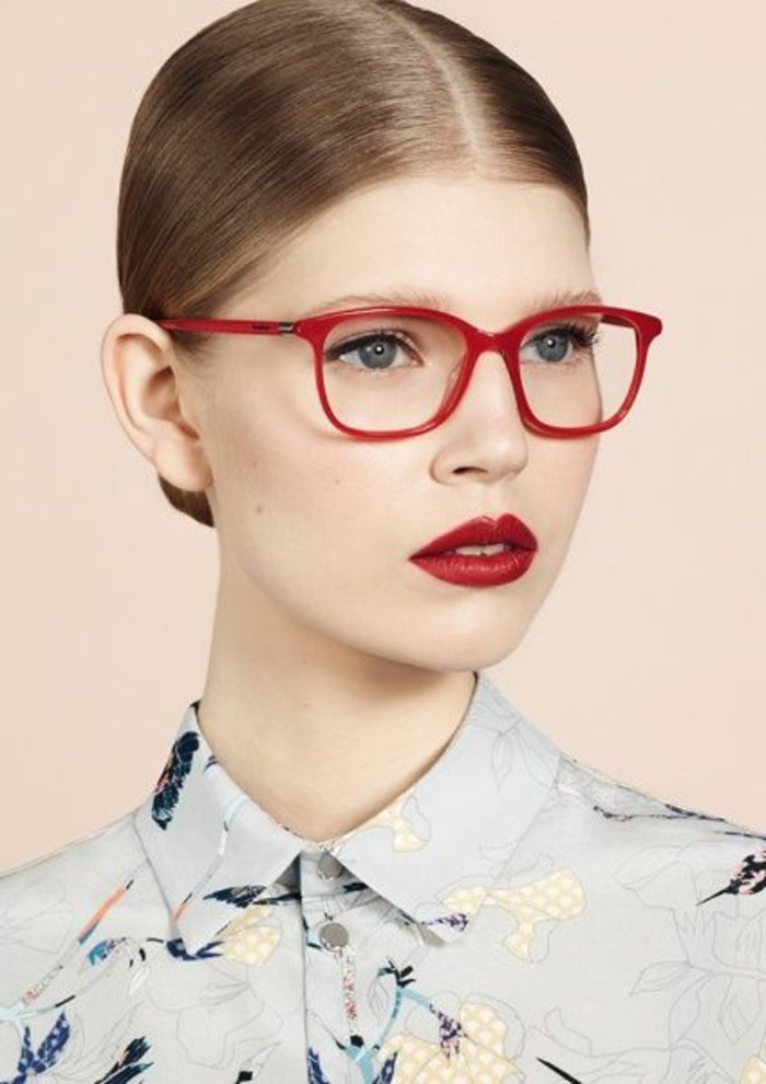 crveno-retro naočale model za žene
