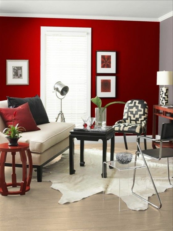 червени стена дизайн-червено-wandfarbe-
