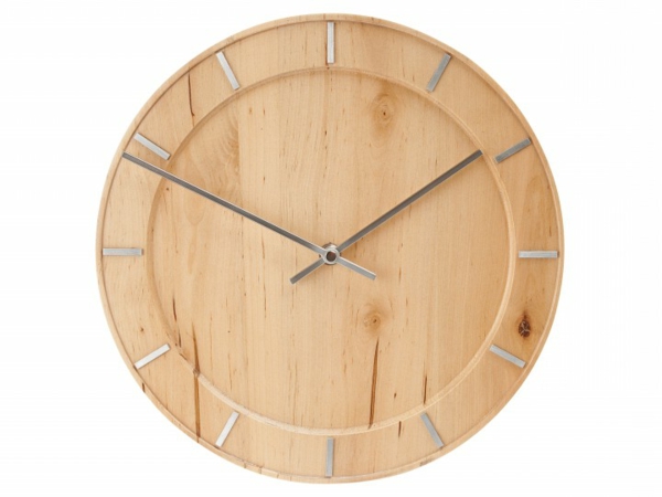 okrugli drveni dizajn zidni sat dizajn ideja-zid