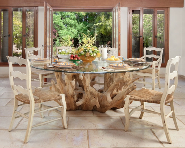 Driftwood mesa redonda mesa-en-el-cocina