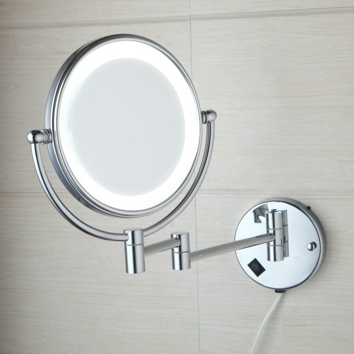 kerek tükör-with-led-világítás-for-fürdőszoba sminktükör-with-világítás