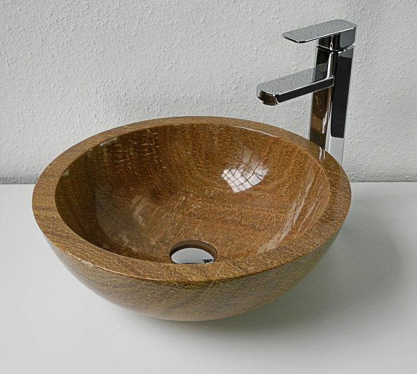 rond-tour-lavabo en marbre - idée brun-design