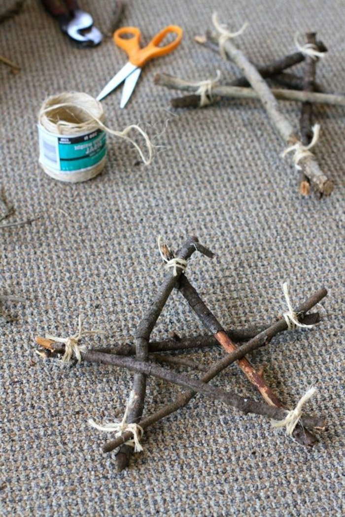 maalaismainen tähden DIY Deco oksat String joulukoristeita huvila koristeluun