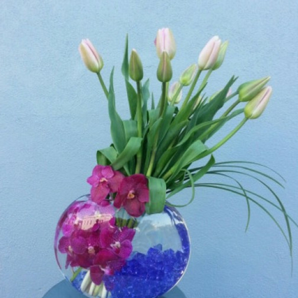 csinos francia tulipán-in-a-modern váza