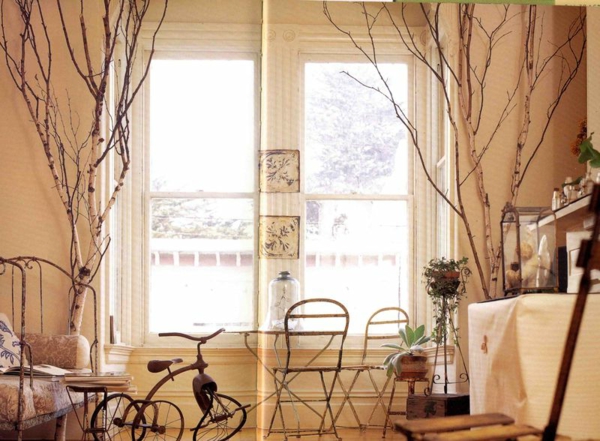 szép Birch dekoráció nappali