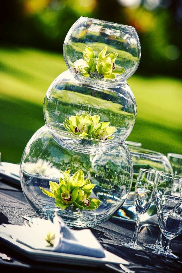 szép üveg váza deco virágok vázák üveg-
