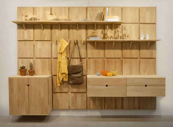 красиви - Идеи-за най-вътрешното-с мебели от дърво-за най-коридора