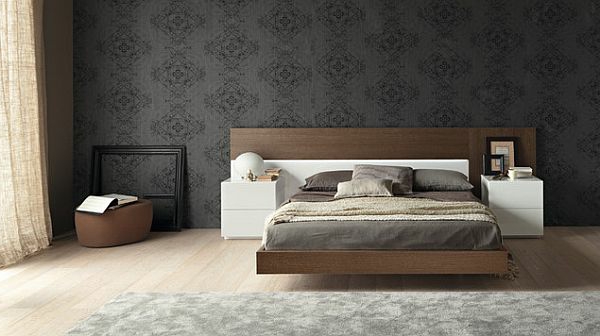 सुपर फ्लोटिंग बिस्तरों वाले आधुनिक डिजाइन