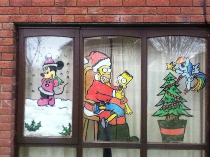 جميل نافذة الزينة مقابل عيد الميلاد فائقة الإبداعية تصميم