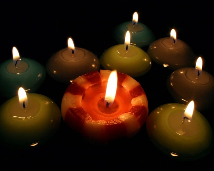 красиви-свещи-снимка, направена от близо up--