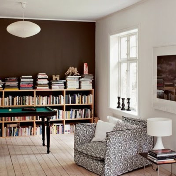 beautiful-wall-colors-for-living-modern-many books en estantes