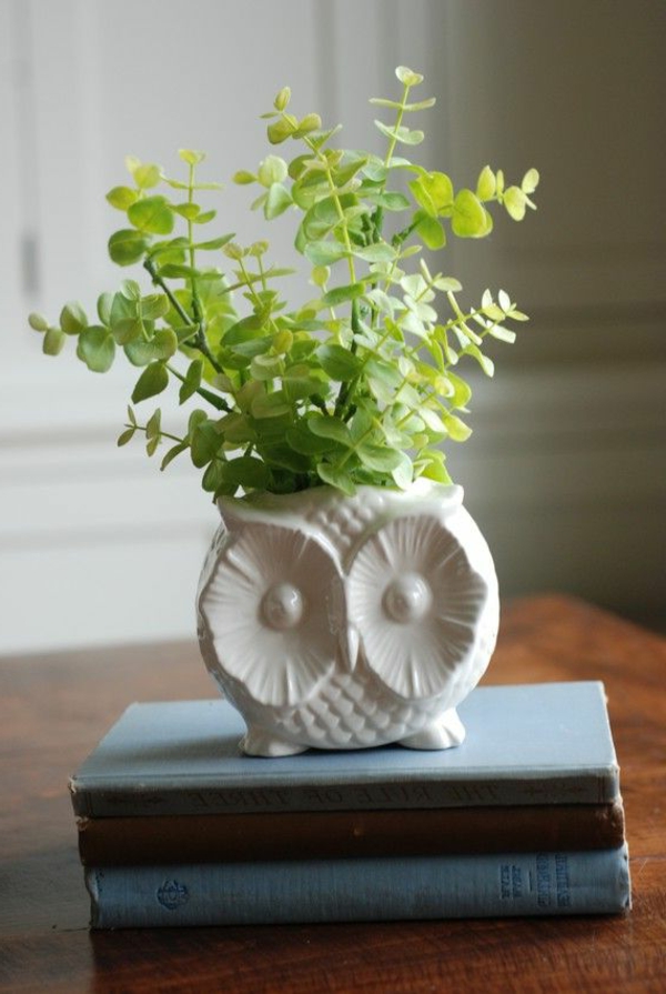 beau pot de fleur en forme d'une idée Owl