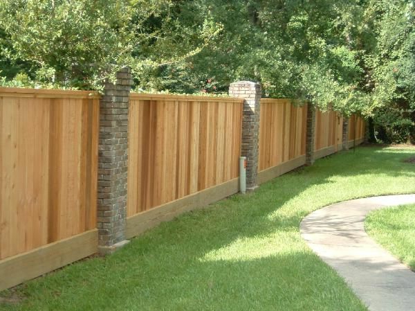 Красива Wood ограда градина дизайн идея