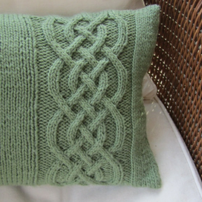 lijepo plesti Ručno Model jastuk zelene pletenice ukras
